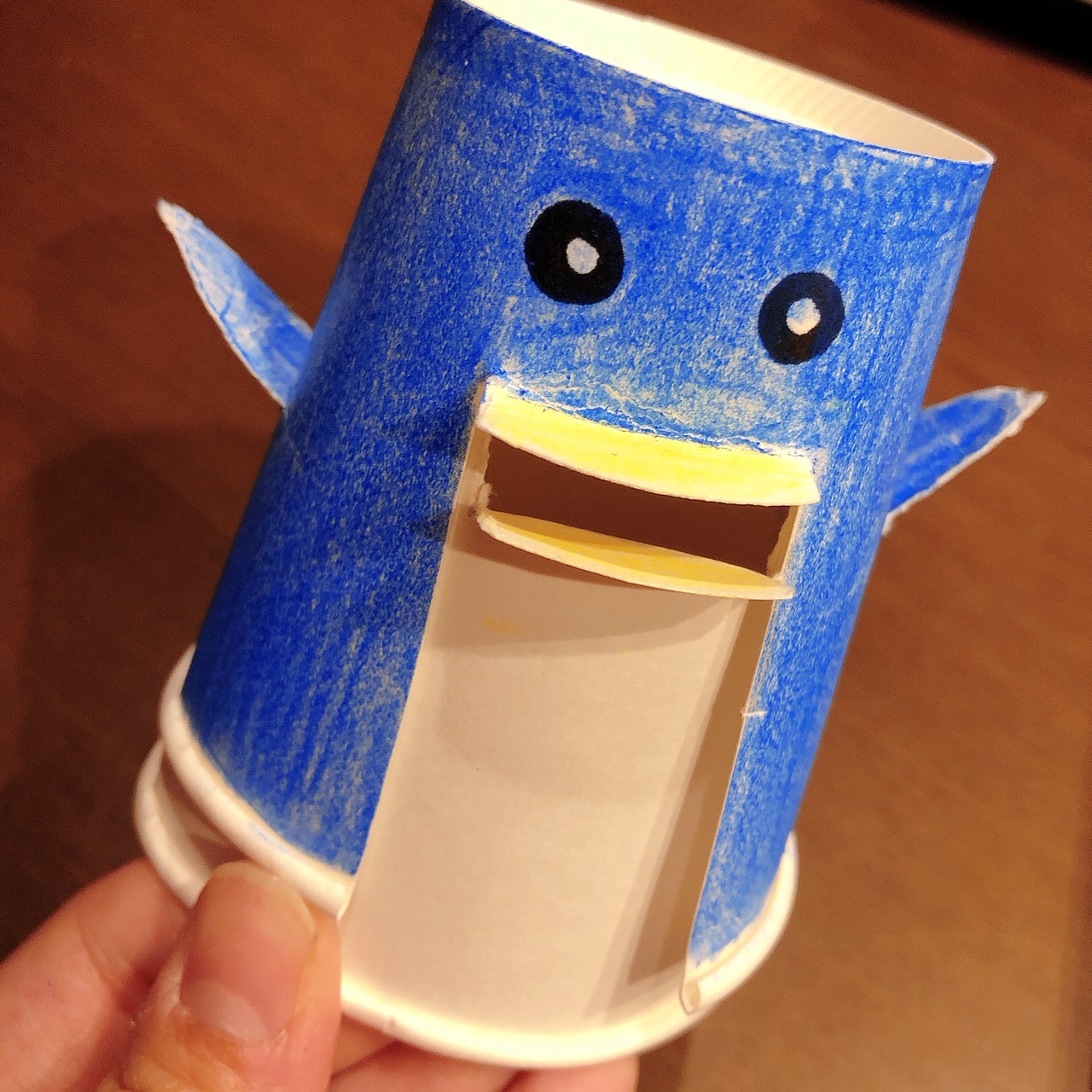 紙コップ工作 パタパタペンギンの作り方 サラリーマンパパのトレンドブログ